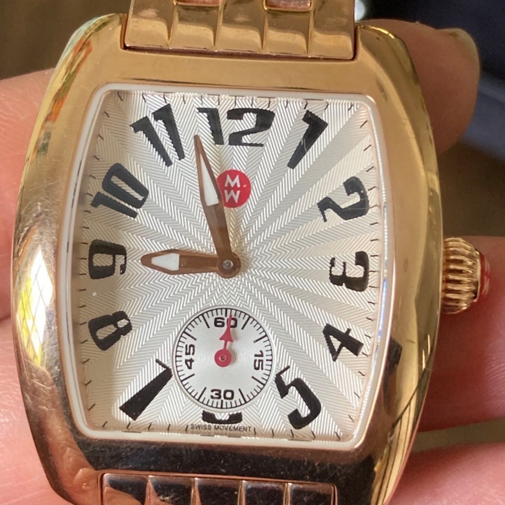 MICHELE WATCH Rose Gold large dial